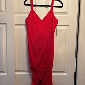 Lulu's Vibrant Red Midi Dress